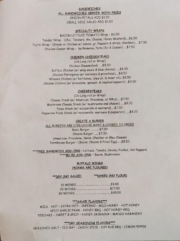 Wilson's Pub Menu image 2