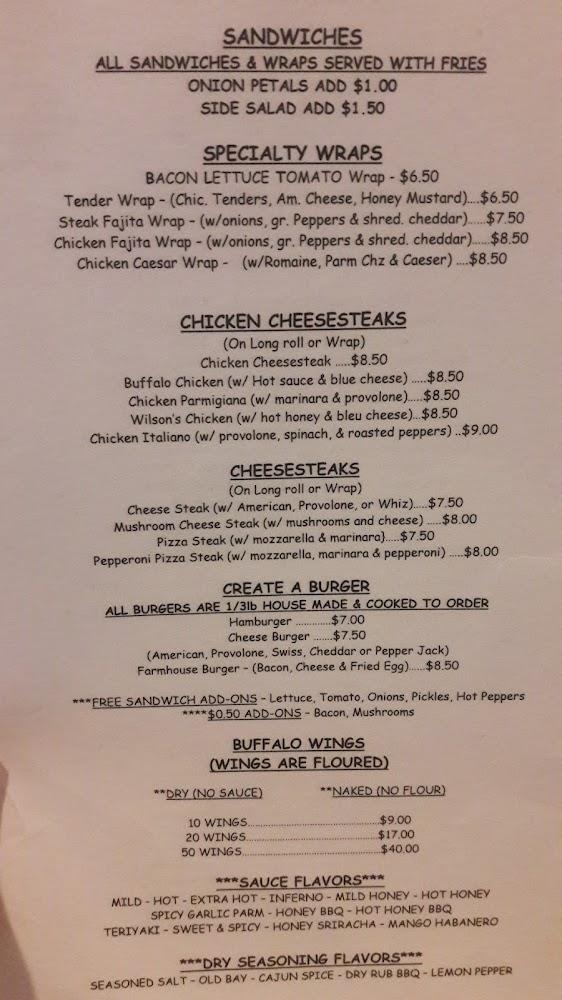 Wilson's Pub Menu image 4
